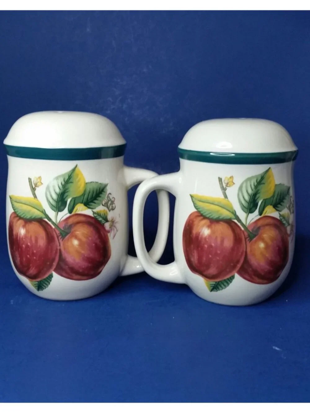 Casuals Apples Salt and Pepper Stove Top Shaker Set China Pearl Country